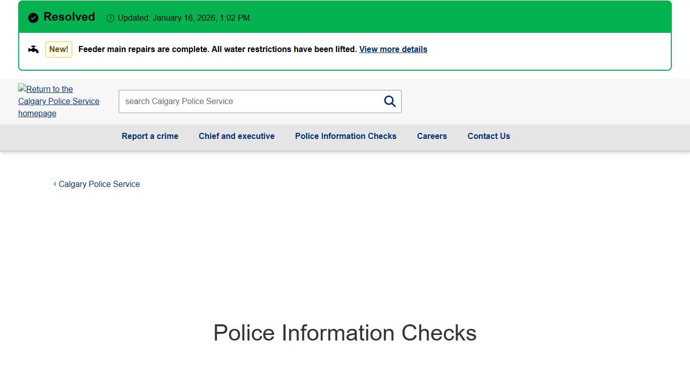Police Information Checks