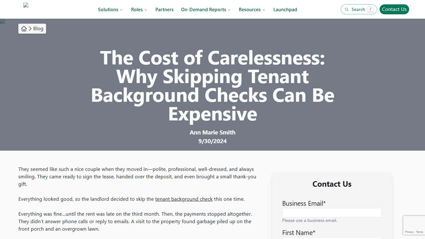 Skipping Tenant Background Checks Can Be Expensive